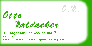 otto maldacker business card